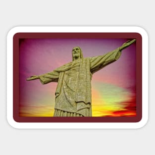 Cristo Redentor at sunset Rio de Janeiro Sticker